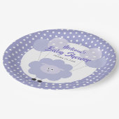 パープルラムベビーシャワーカワイイモダンシンプルカスタム ペーパープレート (アングル)