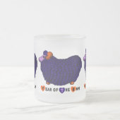 パープルラム中国の年〔占星術の〕十二宮図曇りガラスM フロストグラスマグカップ (中央)