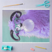 パープルラム吹のバブルガムのデカップージ 薄葉紙 (クラフト)