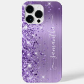 パープルラメ入りゴージャスガーリーなサイン Case-Mate iPhoneケース (裏面)
