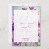 パープルラン結婚スフローラサンキューカード サンキューカード (裏面)