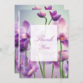 パープルラン結婚スフローラサンキューカード サンキューカード (正面/裏面)