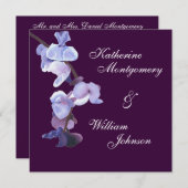 パープルラン結婚式招待状 招待状 (正面/裏面)