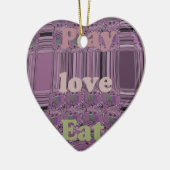 パープルラヴ遊ス食べ&ア伝統的フス南 セラミックオーナメント (左)