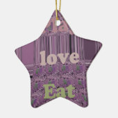 パープルラヴ遊ス食べ&ア伝統的フス南 セラミックオーナメント (左)