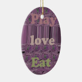 パープルラヴ遊ス食べ&ア伝統的フス南 セラミックオーナメント (右)