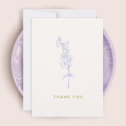 パープルラークスパーフローラありがとう ノートカード