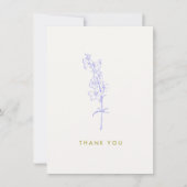 パープルラークスパーフローラありがとう ノートカード (正面)