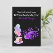 パープルリザード誕生日パーティーへの招待 招待状 (スタンド正面)