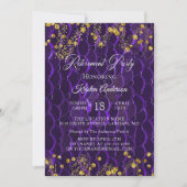 パープルリタイアメントパーティの招待状 招待状 (正面)