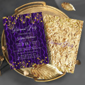 パープルリタイアメントパーティの招待状 招待状