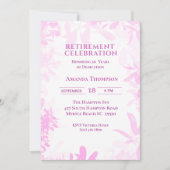 パープルリタイアメントパーティーお祝い 招待状 (正面)