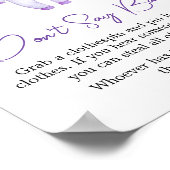 パープルリトルブハロウィーン言わないベビー ポスター (角)