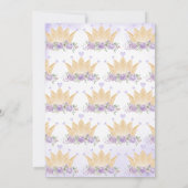 パープルリトルプリンセスベビーシャワー 招待状 (裏面)