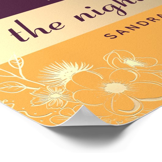 パープルリハエレガントーサルディナーウェルカムポスター ポスター (角)