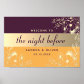 パープルリハエレガントーサルディナーウェルカムポスター ポスター (正面)