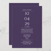 パープルリハーサルのディナーデート 招待状 (正面/裏面)