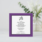 パープルリハーサルディナー招待状 招待状 (スタンド正面)