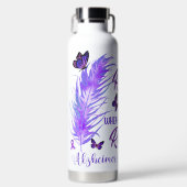 パープルリボンアルツハイマー認識度及び支持体 ウォーターボトル (正面)