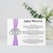 パープルリボンインフィニティハート安全対策 エンクロージャーカード (スタンド正面)