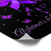 パープルリボンウォリアーAlzheimerheimerheyman Brain Awaren ポスター (角)