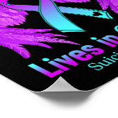 パープルリボンエンジェルウィング自殺認識度メモリア ポスター (角)