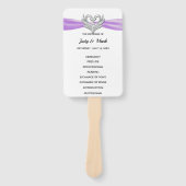 パープルリボンシルバースワン結婚式 プログラムファン ハンドファン (正面)