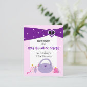 パープルリボンスパ誕生日パーティーの招待 招待状 (スタンド正面)