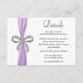 パープルリボンダイヤモンドボウ結婚ズ詳細 エンクロージャーカード (正面)