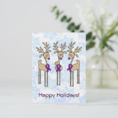 パープルリボントナカイ – アルツハイマー病 シーズンポストカード (スタンド正面)