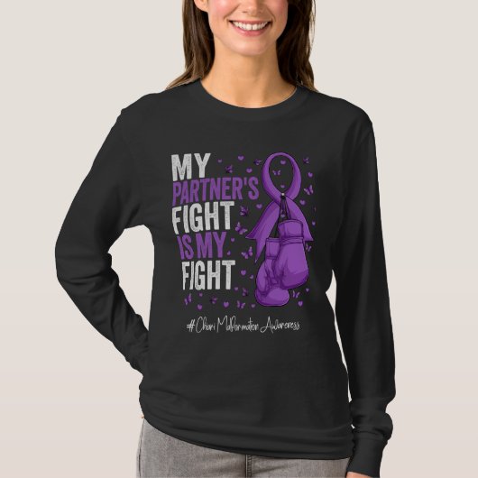 パープルリボンパートナーChiari Malformation Awarenes Tシャツ (正面)