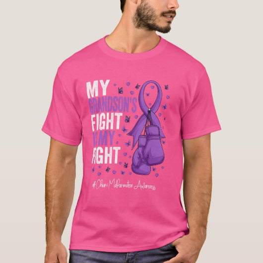 パープルリボン孫Chiari Malformation Awrene Tシャツ (正面)