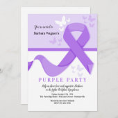 パープルリボン招待状 招待状 (正面/裏面)