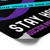 パープルリボン支持自殺防止認識度 ポスター (角)