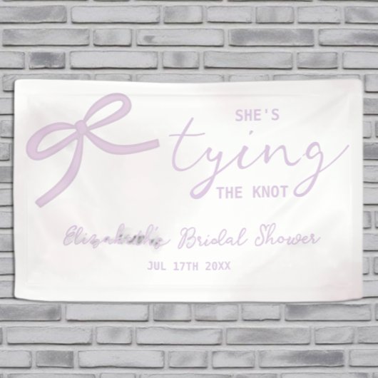 パープルリボン ウォーターカラー ブライダルシャワー 横断幕