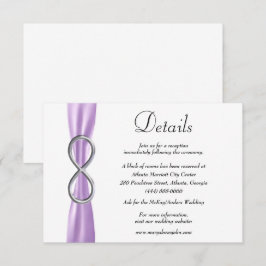 パープルリボン シルバーインフィニティ ウェディング詳細 エンクロージャーカード