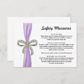 パープルリボン ダイヤモンド ボウ 安全対策 エンクロージャーカード (正面/裏面)