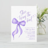 パープルリボン ブライダルシャワー 招待状 (スタンド正面)