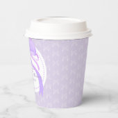 パープルリボン ベビーガールシャワー 紙コップ (左)