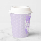 パープルリボン ベビーガールシャワー 紙コップ (右)