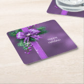 パープルリボン ホリデー ペーパーコースター (アングル)