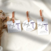 パープルリボン ムーディー ダーク ゴシック ウェディング ありがとう フェイバータグ