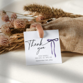 パープルリボン　ムーディー　ダーク　ゴシック　ウェディング　サンキュータグ フェイバータグ