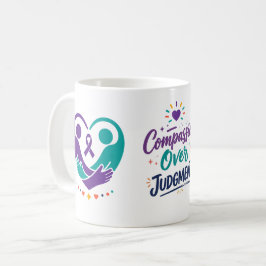 パープルリボン 心理的健康サポート コーヒー コーヒーマグカップ