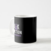 パープルリボンFck中毒オーバードーズ認識度2 コーヒーマグカップ (正面左)
