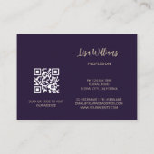 パープルリリーズラグジュアリー | 3D フラワー 名刺 (裏面)