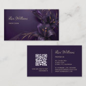 パープルリリーズ ラグジュアリー名刺 名刺 (正面/裏面)