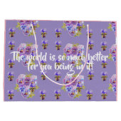 パープルリリーフローラユアアドリーラブ抱き枕 ラージペーパーバッグ (裏面)