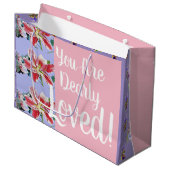 パープルリリーフローラユアアドリーラブ抱き枕 ラージペーパーバッグ (正面アングル)