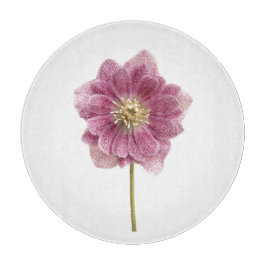 パープルリリー花ガラス切断ボード12" カッティングボード